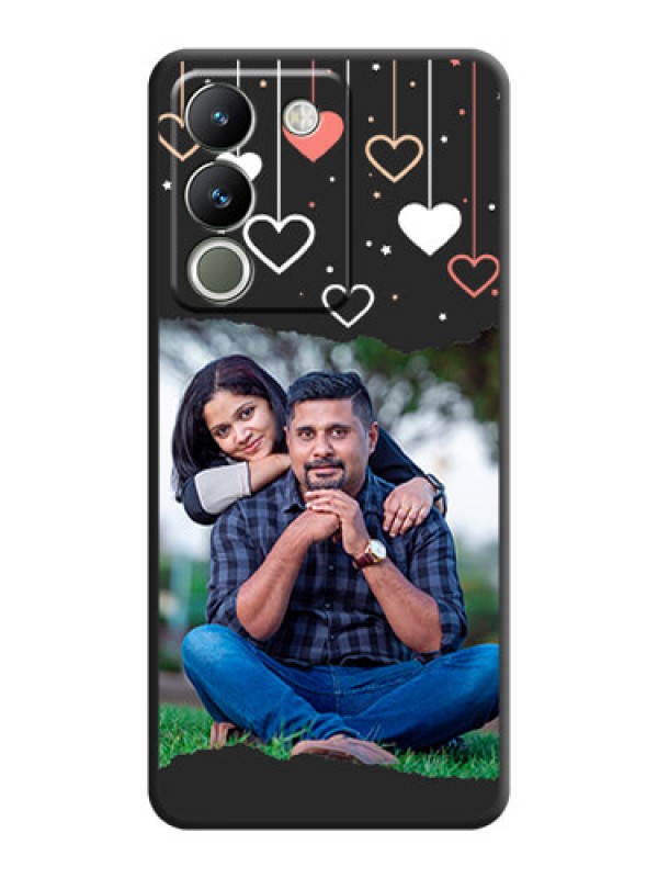 Custom Love Hangings with Splash Wave Picture On Space Black Custom Soft Matte Mobile Back Cover - Vivo Y200 5G