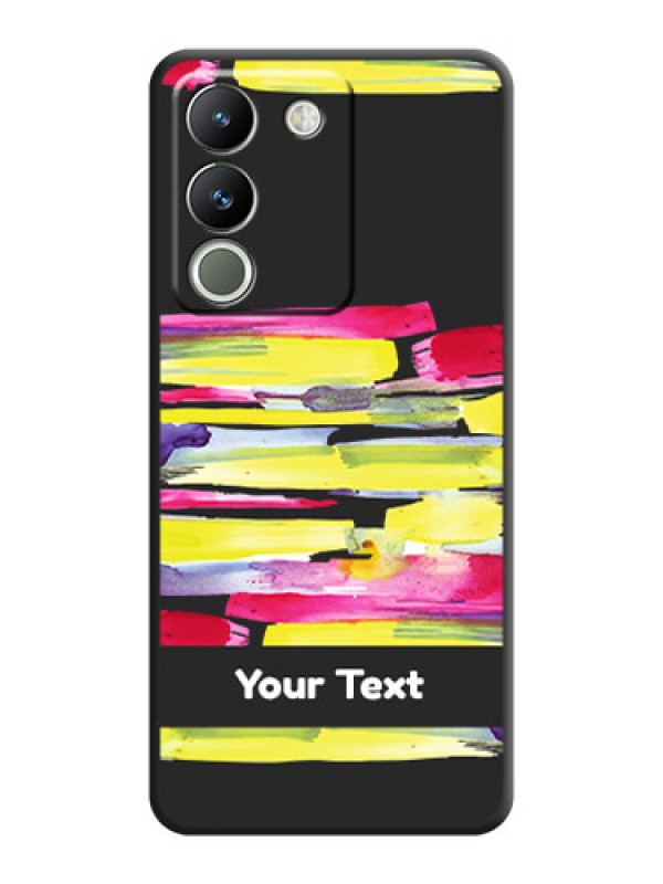 Custom Brush Coloured On Space Black Custom Soft Matte Mobile Back Cover - Vivo Y200 5G