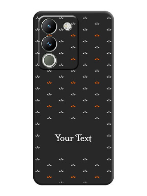 Custom Simple Pattern With Custom Text On Space Black Custom Soft Matte Mobile Back Cover - Vivo Y200 5G