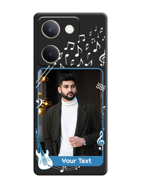 Custom Musical Theme Design with Text on Photo On Space Black Custom Soft Matte Mobile Back Cover - Vivo Y200 Pro 5G