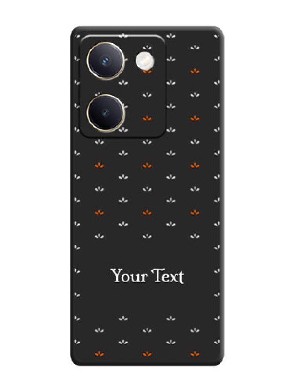 Custom Simple Pattern With Custom Text On Space Black Custom Soft Matte Mobile Back Cover - Vivo Y200 Pro 5G