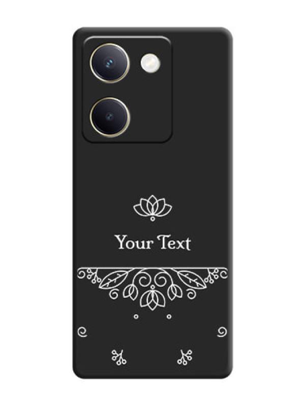 Custom Lotus Garden Custom Text On Space Black Custom Soft Matte Mobile Back Cover - Vivo Y200 Pro 5G