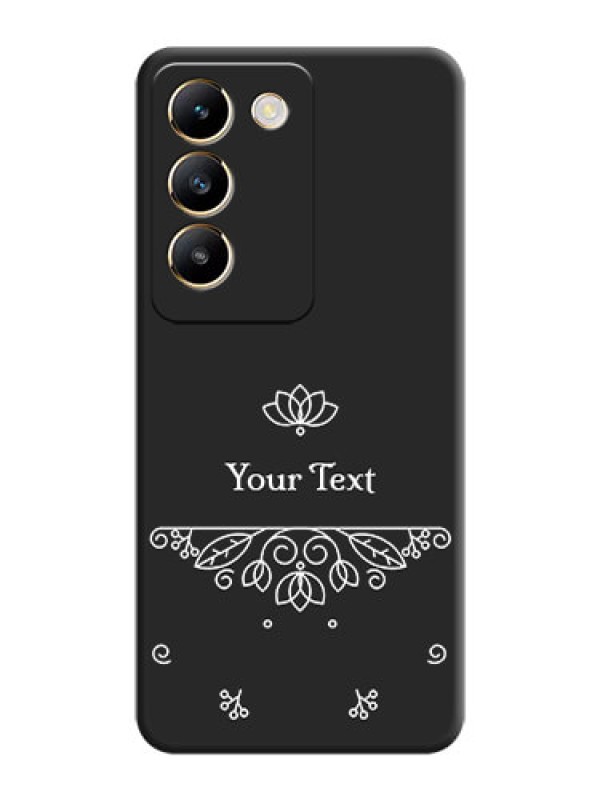 Custom Lotus Garden Custom Text On Space Black Personalized Soft Matte Phone Covers - Vivo Y200E 5G