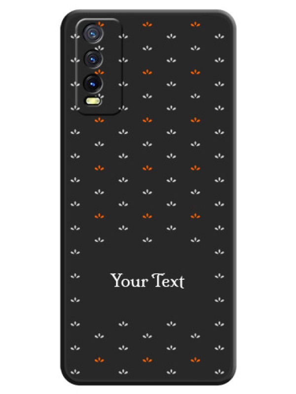 Custom Simple Pattern With Custom Text On Space Black Personalized Soft Matte Phone Covers -Vivo Y20A