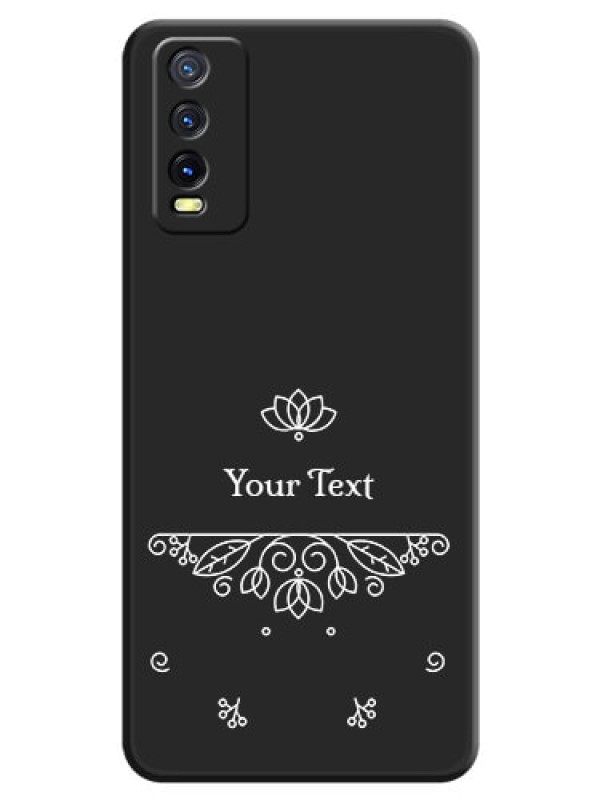Custom Lotus Garden Custom Text On Space Black Personalized Soft Matte Phone Covers -Vivo Y20A