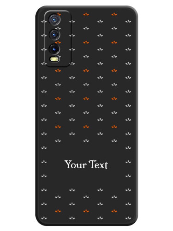 Custom Simple Pattern With Custom Text On Space Black Personalized Soft Matte Phone Covers -Vivo Y20G