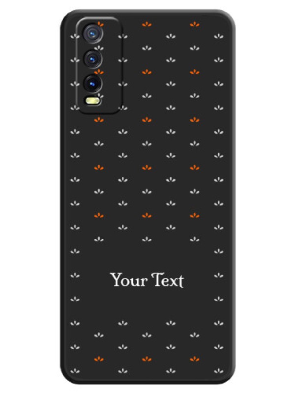 Custom Simple Pattern With Custom Text On Space Black Personalized Soft Matte Phone Covers -Vivo Y20T