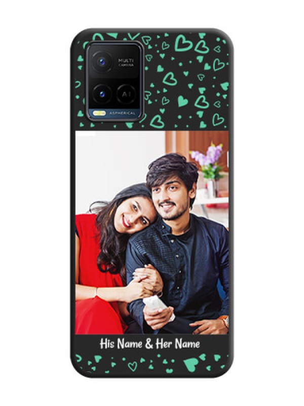 Custom Sea Green Indefinite Love Pattern on Photo on Space Black Soft Matte Mobile Cover - Vivo Y21