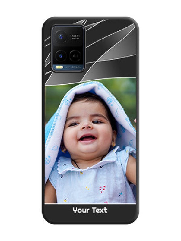 Custom Mixed Wave Lines on Photo on Space Black Soft Matte Mobile Cover - Vivo Y21