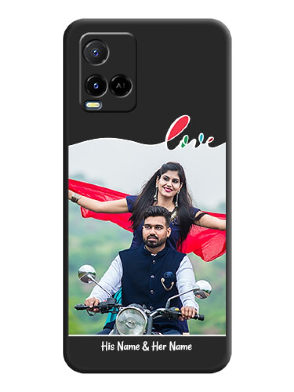 Custom Fall in Love Pattern with Picture on Photo on Space Black Soft Matte Mobile Case - Vivo Y21A