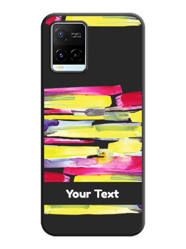 Custom Brush Coloured on Space Black Personalized Soft Matte Phone Covers - Vivo Y21e