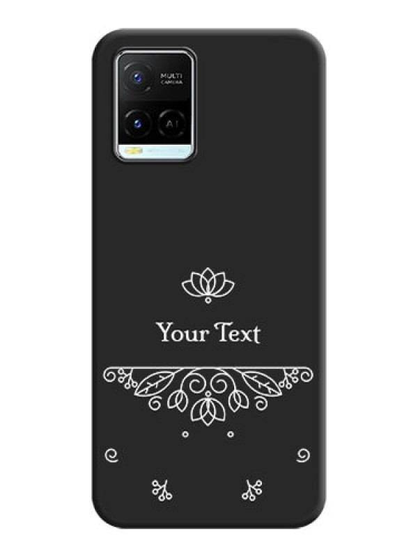 Custom Lotus Garden Custom Text On Space Black Personalized Soft Matte Phone Covers -Vivo Y21E