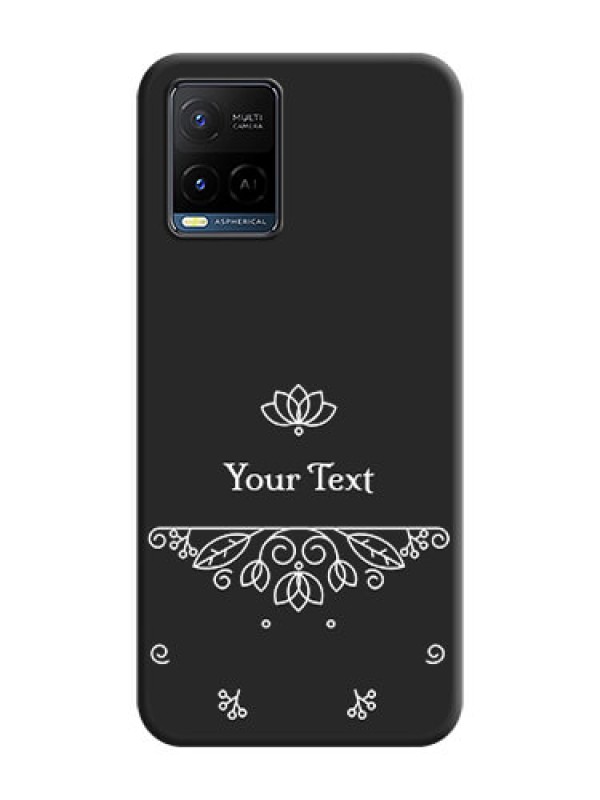 Custom Lotus Garden Custom Text On Space Black Personalized Soft Matte Phone Covers -Vivo Y21G