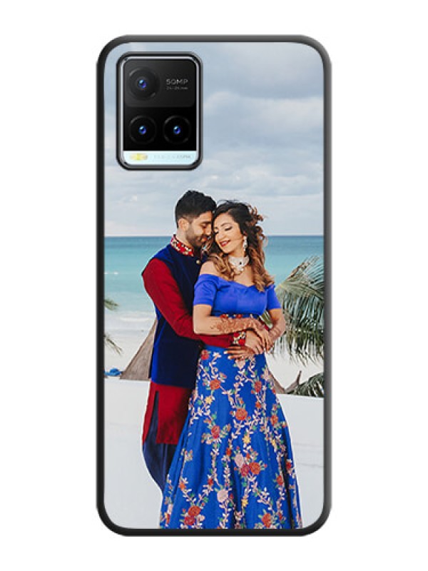 Custom Full Single Pic Upload On Space Black Personalized Soft Matte Phone Covers -Vivo Y21T