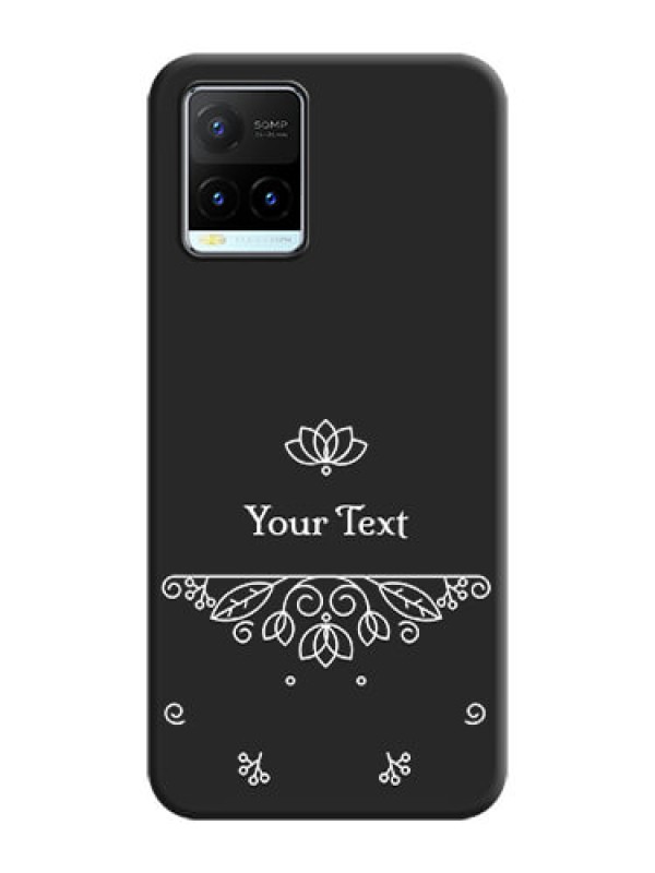 Custom Lotus Garden Custom Text On Space Black Personalized Soft Matte Phone Covers -Vivo Y21T