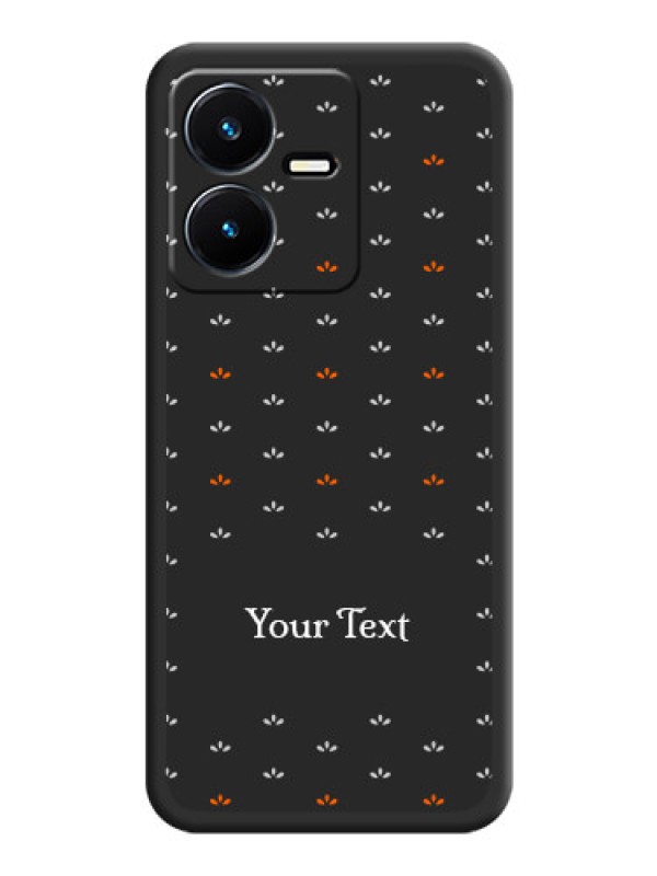 Custom Simple Pattern With Custom Text On Space Black Personalized Soft Matte Phone Covers -Vivo Y22
