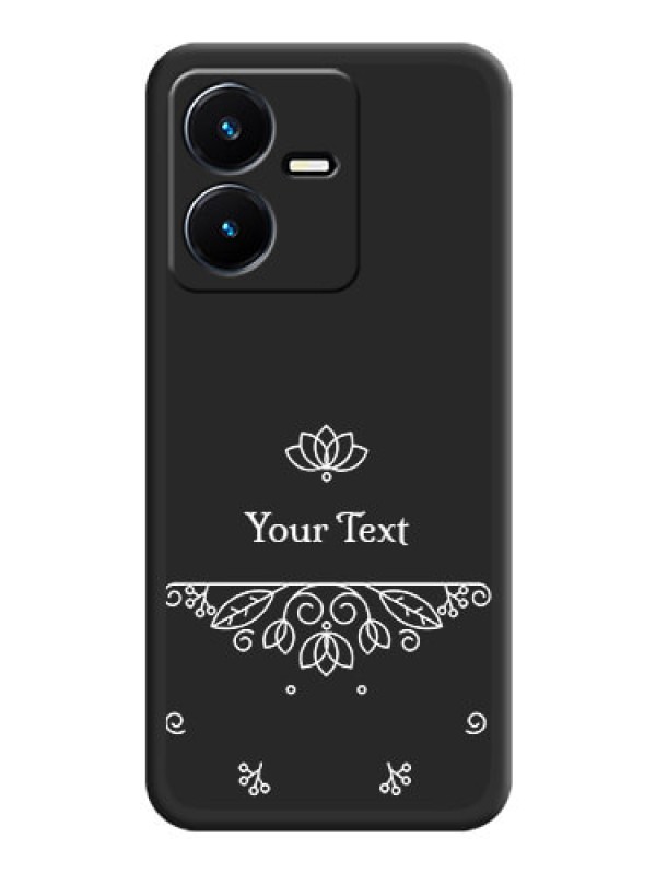 Custom Lotus Garden Custom Text On Space Black Personalized Soft Matte Phone Covers -Vivo Y22
