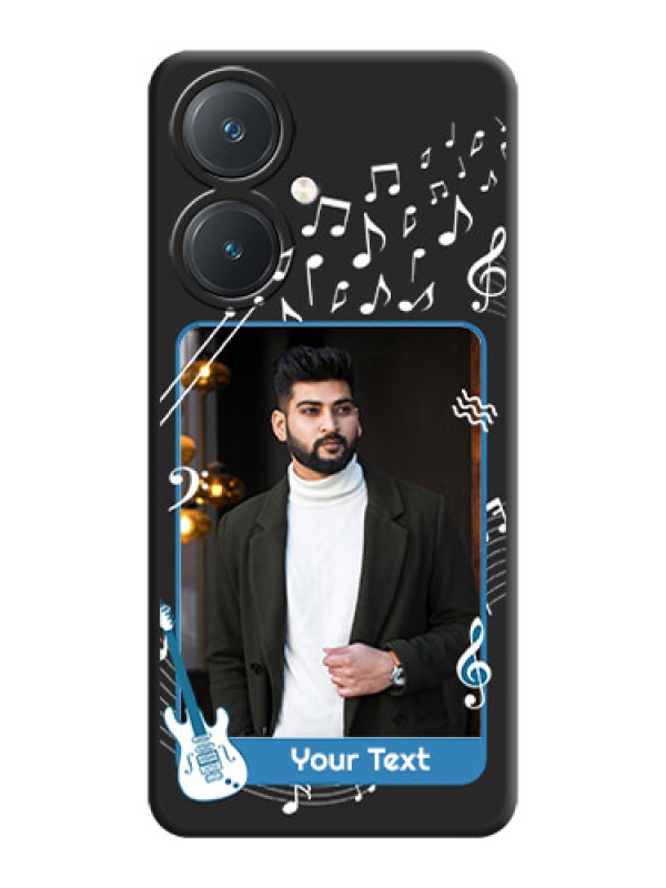 Custom Musical Theme Design with Text - Photo on Space Black Soft Matte Mobile Case - Vivo Y27