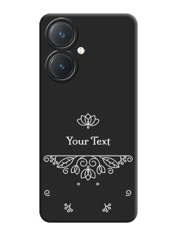 Custom Lotus Garden Custom Text On Space Black Personalized Soft Matte Phone Covers - Vivo Y27