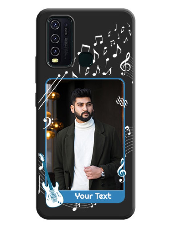 Custom Musical Theme Design with Text - Photo on Space Black Soft Matte Mobile Case - Vivo Y30