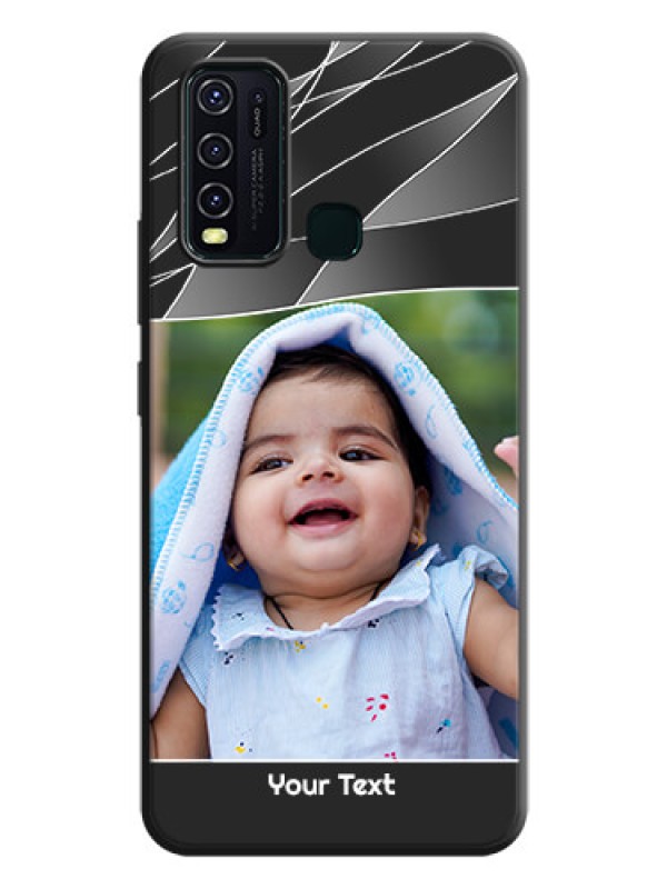Custom Mixed Wave Lines - Photo on Space Black Soft Matte Mobile Cover - Vivo Y30