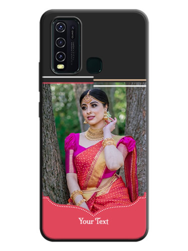 Custom Classic Plain Design with Name - Photo on Space Black Soft Matte Phone Cover - Vivo Y30