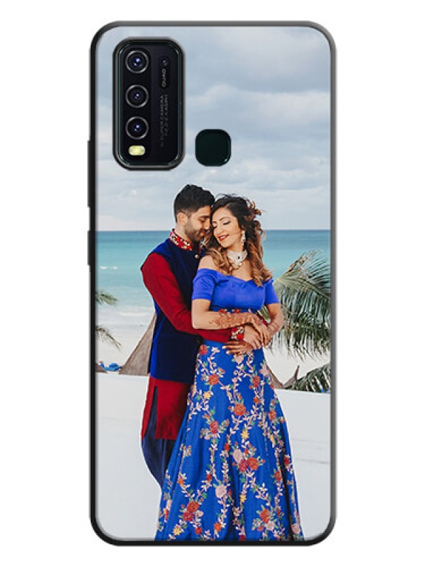 Custom Full Single Pic Upload On Space Black Personalized Soft Matte Phone Covers -Vivo Y30