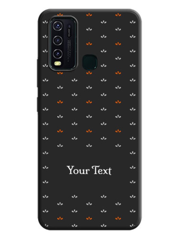 Custom Simple Pattern With Custom Text On Space Black Personalized Soft Matte Phone Covers -Vivo Y30