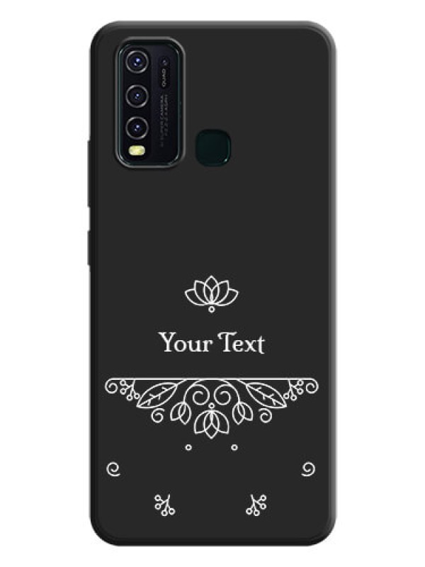 Custom Lotus Garden Custom Text On Space Black Personalized Soft Matte Phone Covers -Vivo Y30