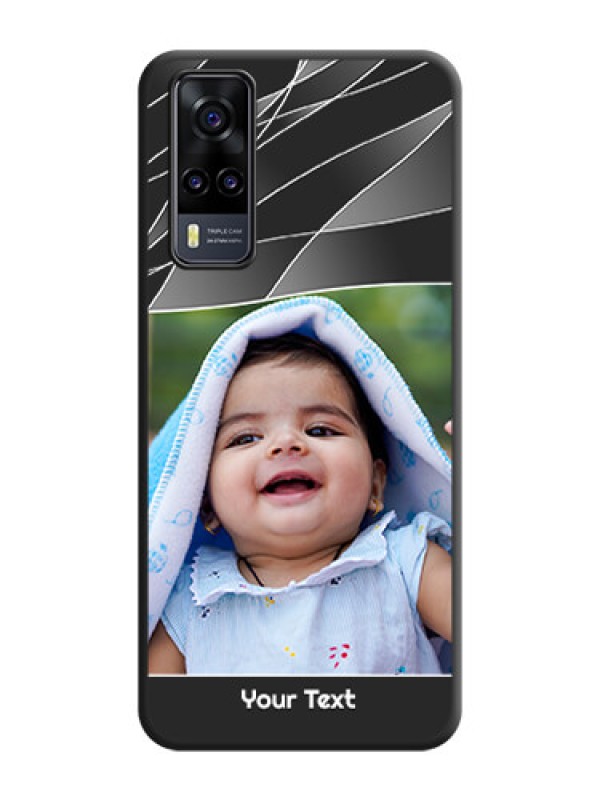 Custom Mixed Wave Lines on Photo on Space Black Soft Matte Mobile Cover - Vivo Y31
