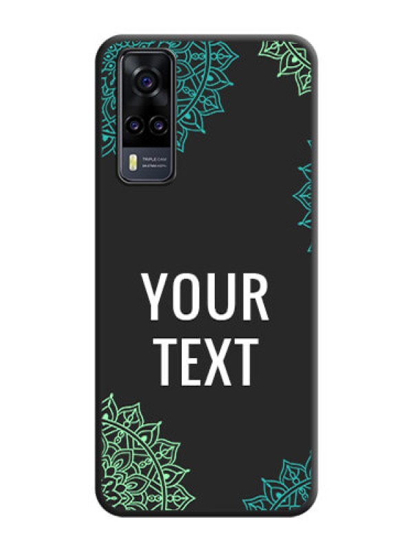 Custom Your Name with Floral Design on Space Black Custom Soft Matte Back Cover - Vivo Y31