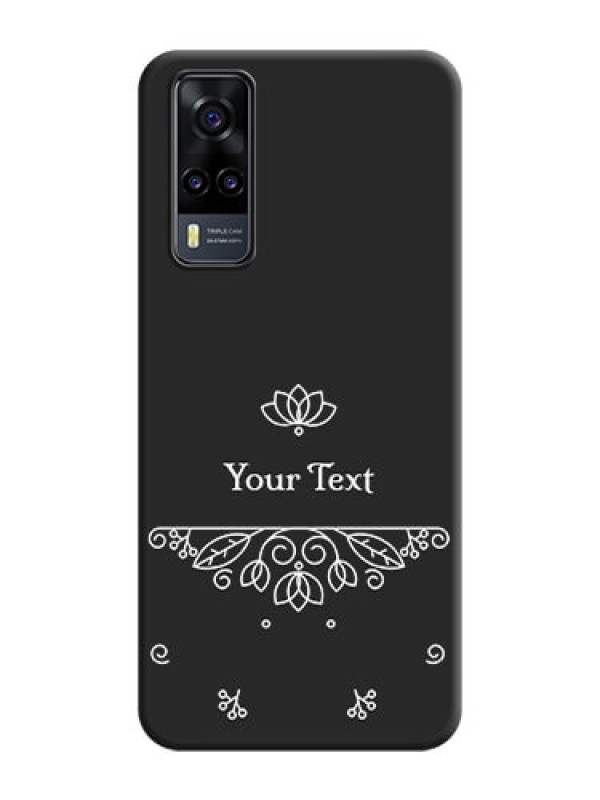 Custom Lotus Garden Custom Text On Space Black Personalized Soft Matte Phone Covers -Vivo Y31