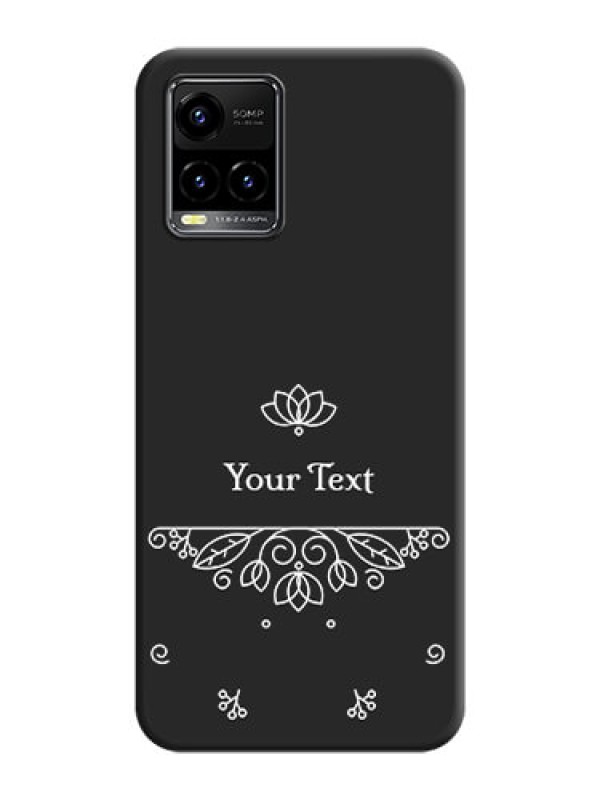 Custom Lotus Garden Custom Text On Space Black Personalized Soft Matte Phone Covers -Vivo Y33S