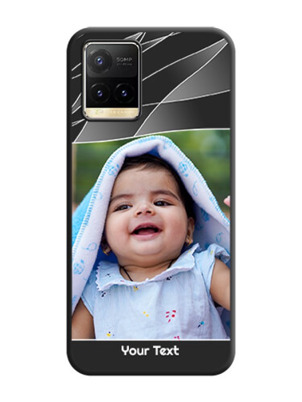 Custom Mixed Wave Lines on Photo on Space Black Soft Matte Mobile Cover - Vivo Y33T