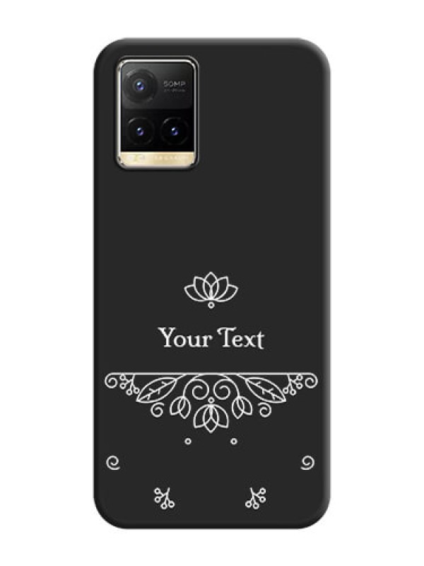 Custom Lotus Garden Custom Text On Space Black Personalized Soft Matte Phone Covers -Vivo Y33T