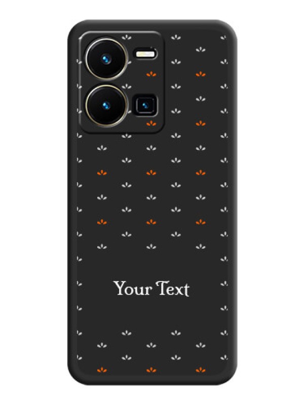 Custom Simple Pattern With Custom Text On Space Black Personalized Soft Matte Phone Covers -Vivo Y35