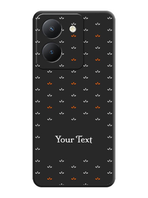 Custom Simple Pattern With Custom Text On Space Black Personalized Soft Matte Phone Covers - Vivo Y36