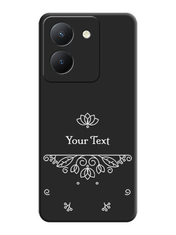 Custom Lotus Garden Custom Text On Space Black Personalized Soft Matte Phone Covers - Vivo Y36