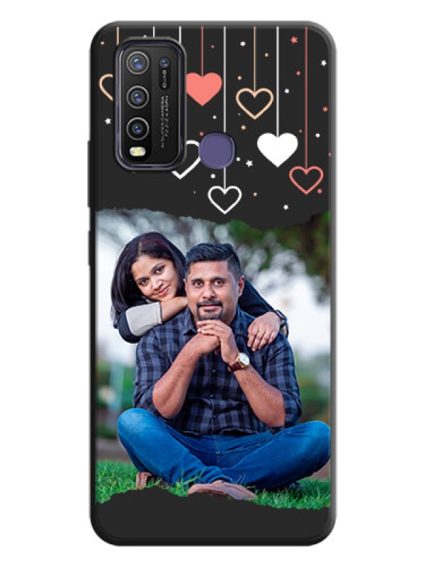 Custom Love Hangings with Splash Wave Picture on Space Black Custom Soft Matte Phone Back Cover - Vivo Y50