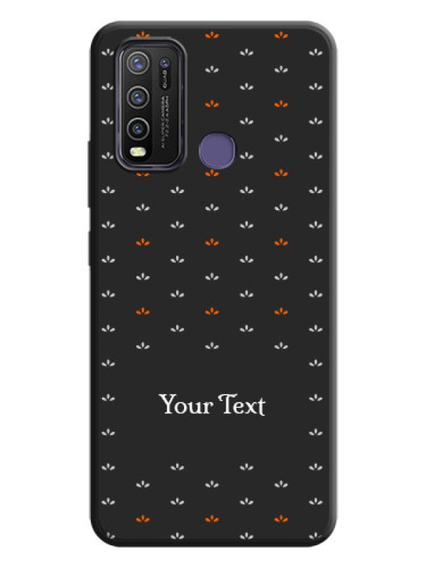 Custom Simple Pattern With Custom Text On Space Black Personalized Soft Matte Phone Covers -Vivo Y50