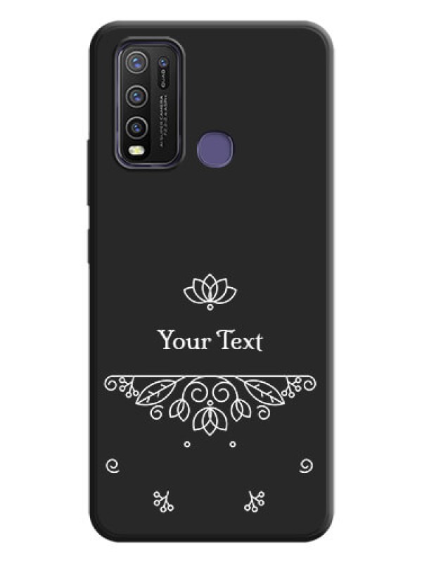 Custom Lotus Garden Custom Text On Space Black Personalized Soft Matte Phone Covers -Vivo Y50