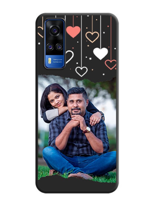 Custom Love Hangings with Splash Wave Picture on Space Black Custom Soft Matte Phone Back Cover - Vivo Y51