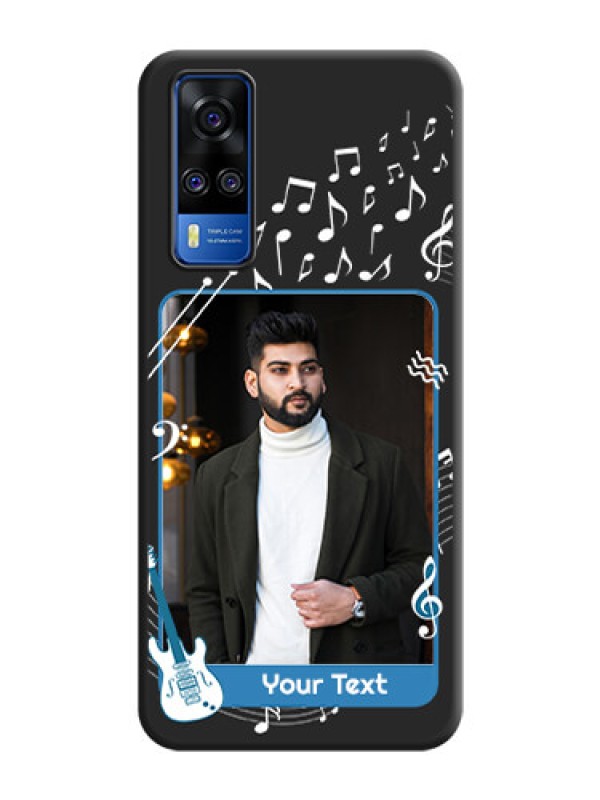 Custom Musical Theme Design with Text on Photo on Space Black Soft Matte Mobile Case - Vivo Y51