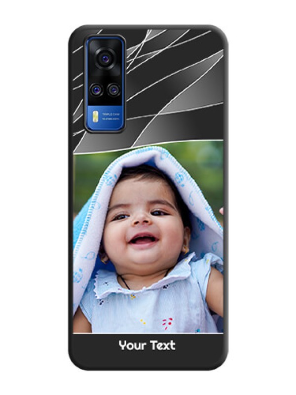 Custom Mixed Wave Lines on Photo on Space Black Soft Matte Mobile Cover - Vivo Y51