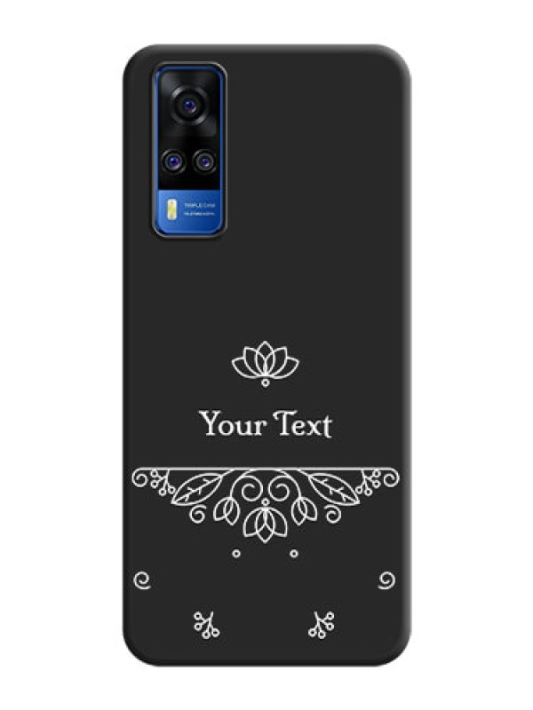 Custom Lotus Garden Custom Text On Space Black Personalized Soft Matte Phone Covers -Vivo Y51