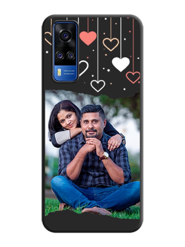 Custom Love Hangings with Splash Wave Picture on Space Black Custom Soft Matte Phone Back Cover - Vivo Y51A