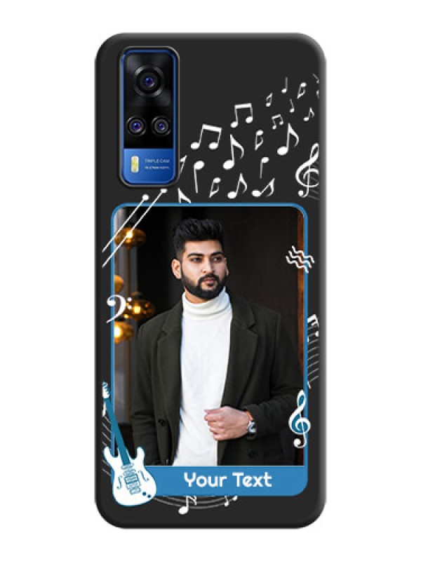 Custom Musical Theme Design with Text on Photo on Space Black Soft Matte Mobile Case - Vivo Y51A