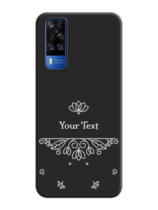 Custom Lotus Garden Custom Text On Space Black Personalized Soft Matte Phone Covers -Vivo Y51A