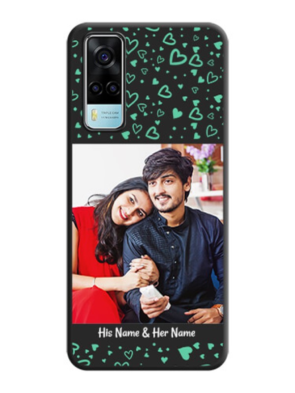 Custom Sea Green Indefinite Love Pattern on Photo on Space Black Soft Matte Mobile Cover - Vivo Y53s
