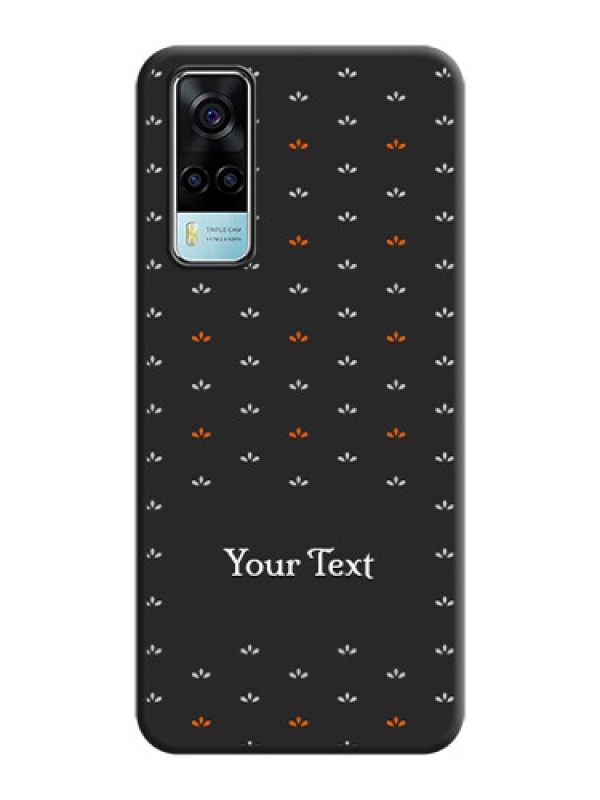 Custom Simple Pattern With Custom Text On Space Black Personalized Soft Matte Phone Covers -Vivo Y53S
